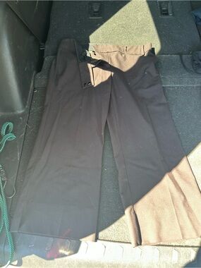 BCBGMaxAzria Women's Brown Cropped Wide-Leg Pants
